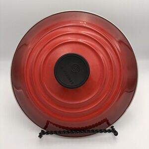 Le Creuset Metal Enameled Domed Replacement Round‎ LID ONLY 9.25" Stock Pot -Red